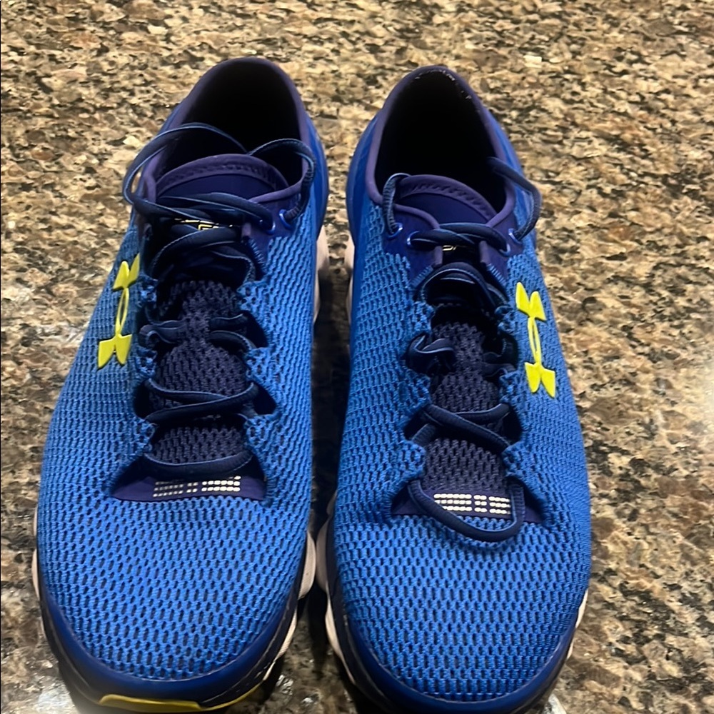 Under Armour Blue and Yellow Athletic Shoes for Performance